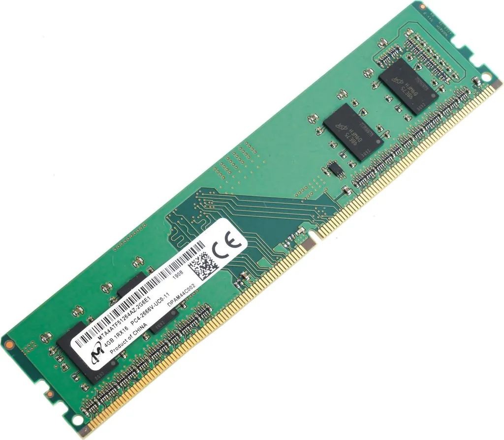 Barrette de Mémoire RAM DDR4 4 Go Micron 2666 MHz pour PC de Bureau