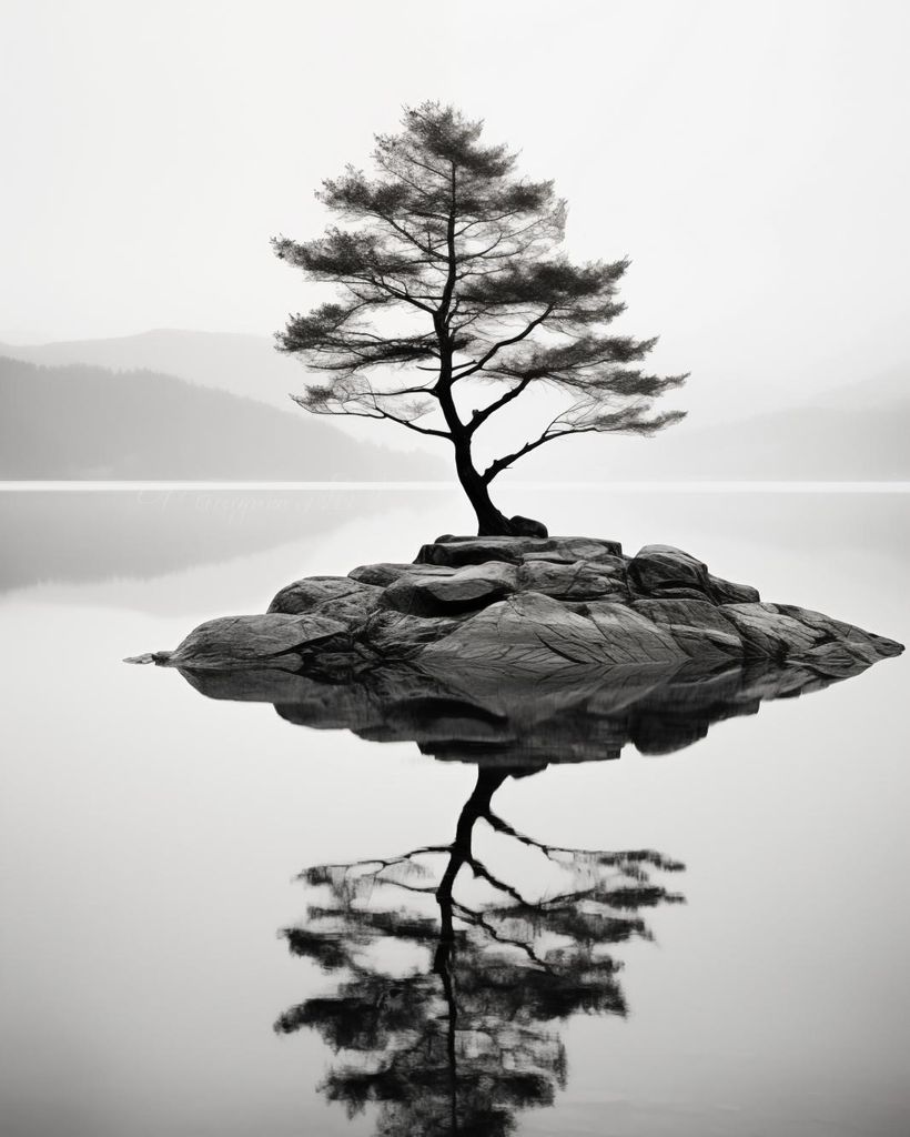 Poster 40x50cm Einsame Baum