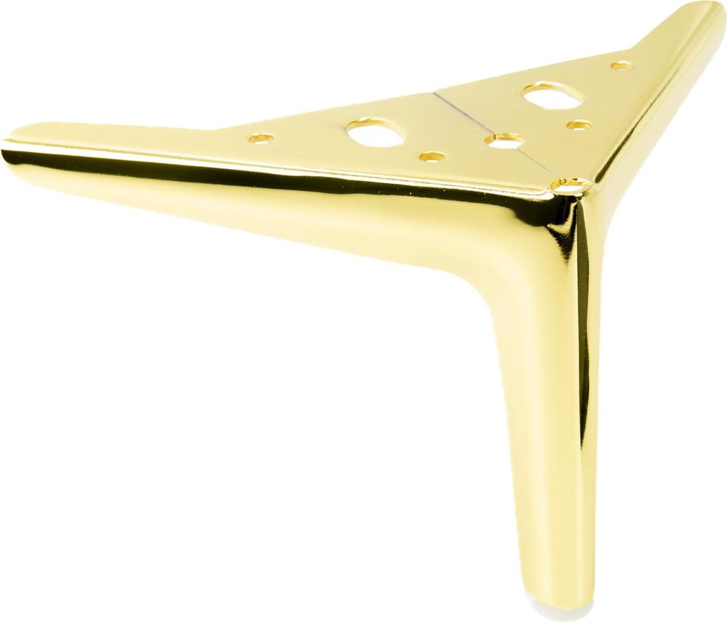 Elegante Chrom-Möbelfüße, 12 cm hoch, goldfarbig, minimalistische Designakzente für stilvolle Inneneinrichtungen