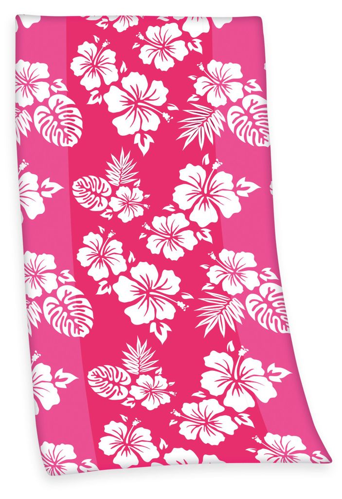 Strandlaken Strandtuch - 93 x 170 cm - Hawaii Blumen - Produktbild 