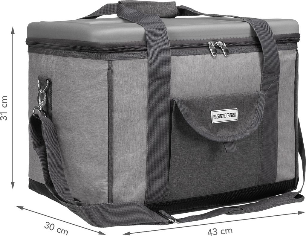 anndora Kühltasche XL 40 Liter Picknicktasche- hellgrau - Produktbild 