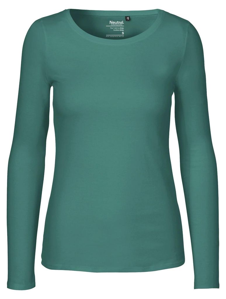 Neutral - T-Shirt für Damen Langärmlig LT2916 (S) (Petrol)