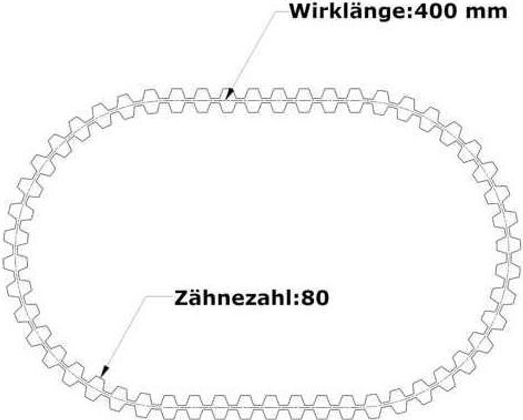Doppelzahnriemen 250-DS5M-400 (25 mm Breit)