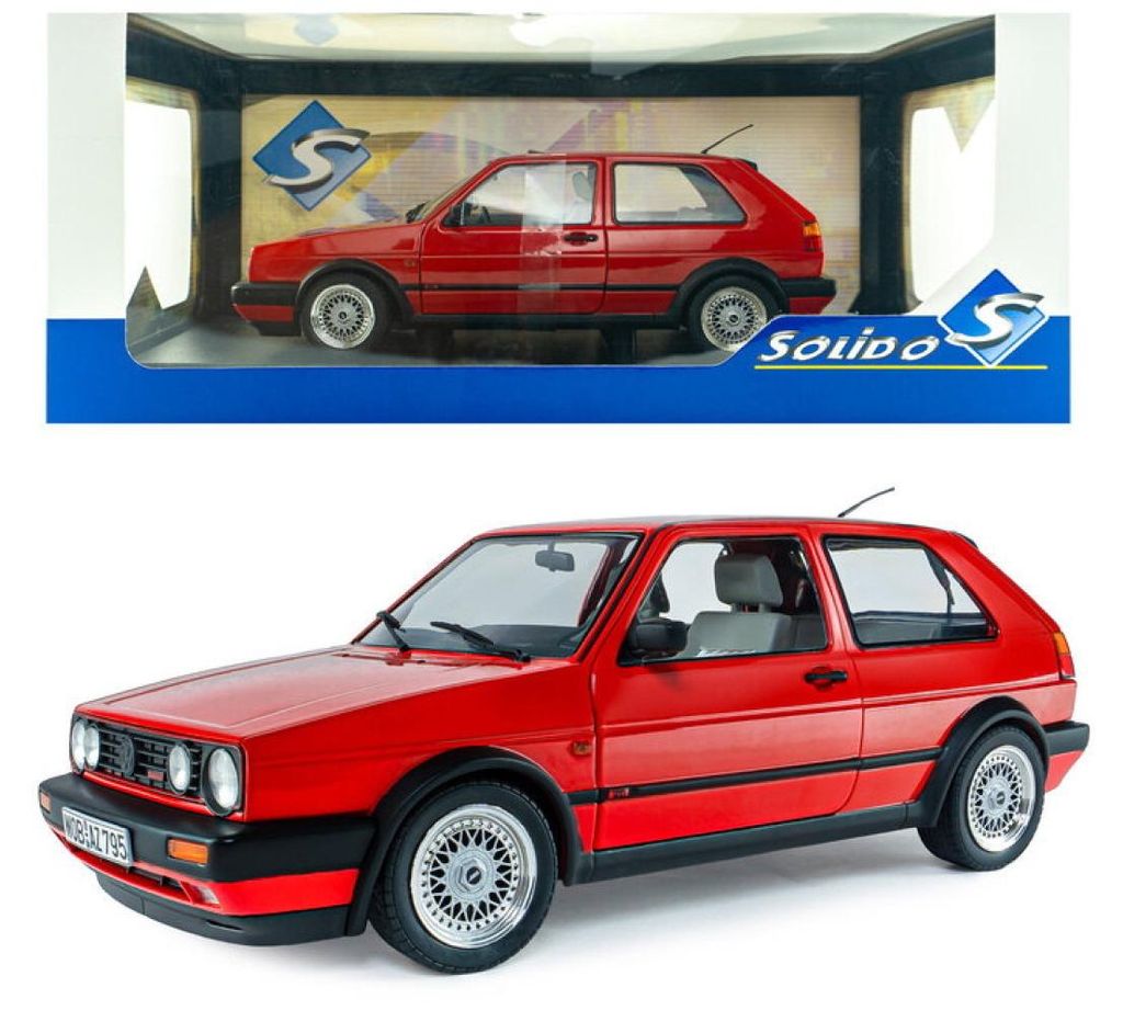 Solido 421186496 - 1:18 VW Golf 2 GTI mars rot 1984 - Produktbild 