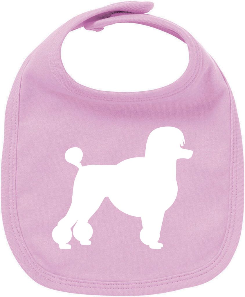 Huuraa Unisex Babylatz Pudel Silhouette Geschenk Babypink Baumwolle Pudel Mitbringsel