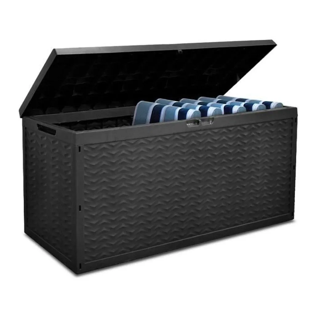 TOOD Coffre de rangement extérieur résine 330L gris anthracite