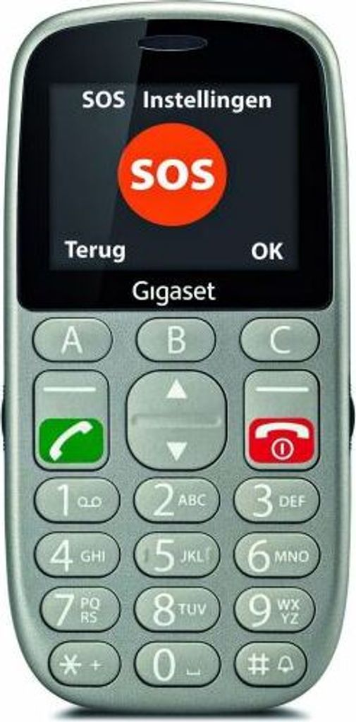 Gigaset GL390 Seniorenhandy - Titan Silber - 32 MB - SOS