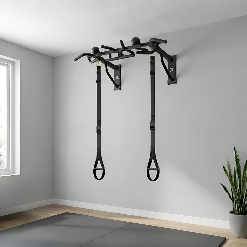Barre de traction sans perçage Robinson noire fixation porte facile - 9