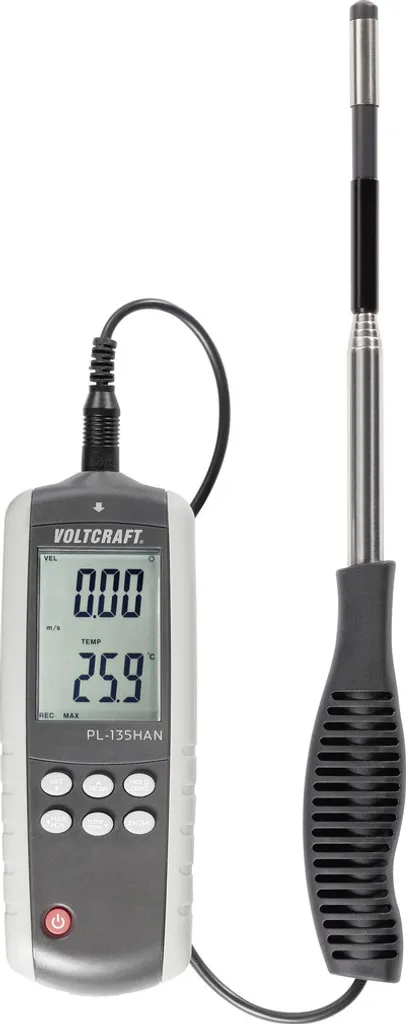 Solution pour fuites d'air et débit VMC : Anémomètre Voltcraft PL-135HAN