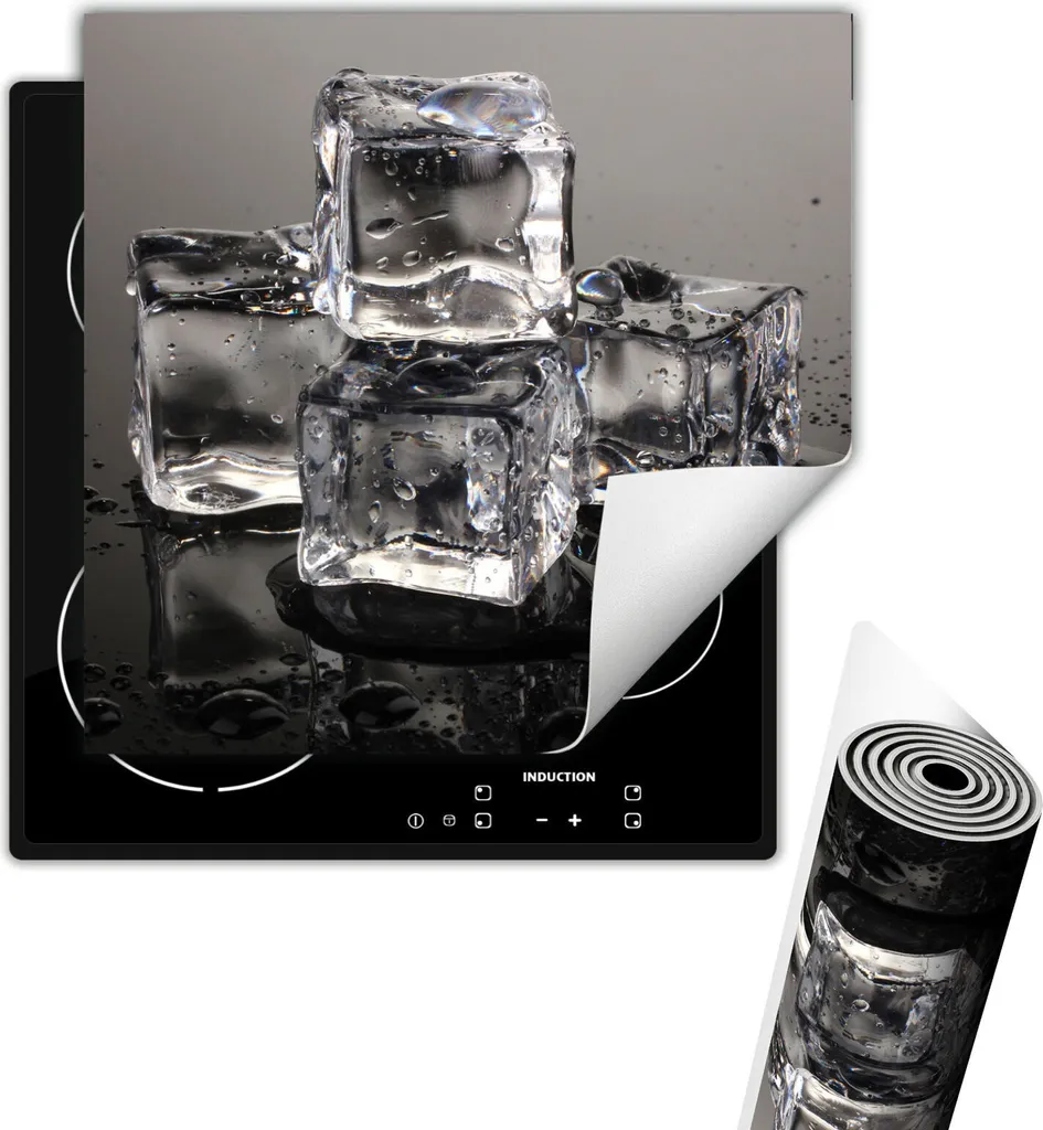 Tappetino Protezione Piano Cottura 50x52 Grigio Ghiaccio Roll-up