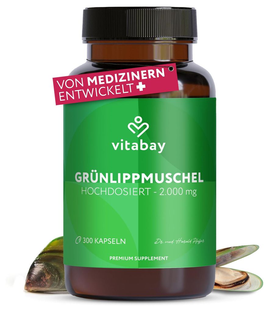 Vitabay Grünlippmuschelextrakt 2000mg Hochdosiert - 300 Produktbild 