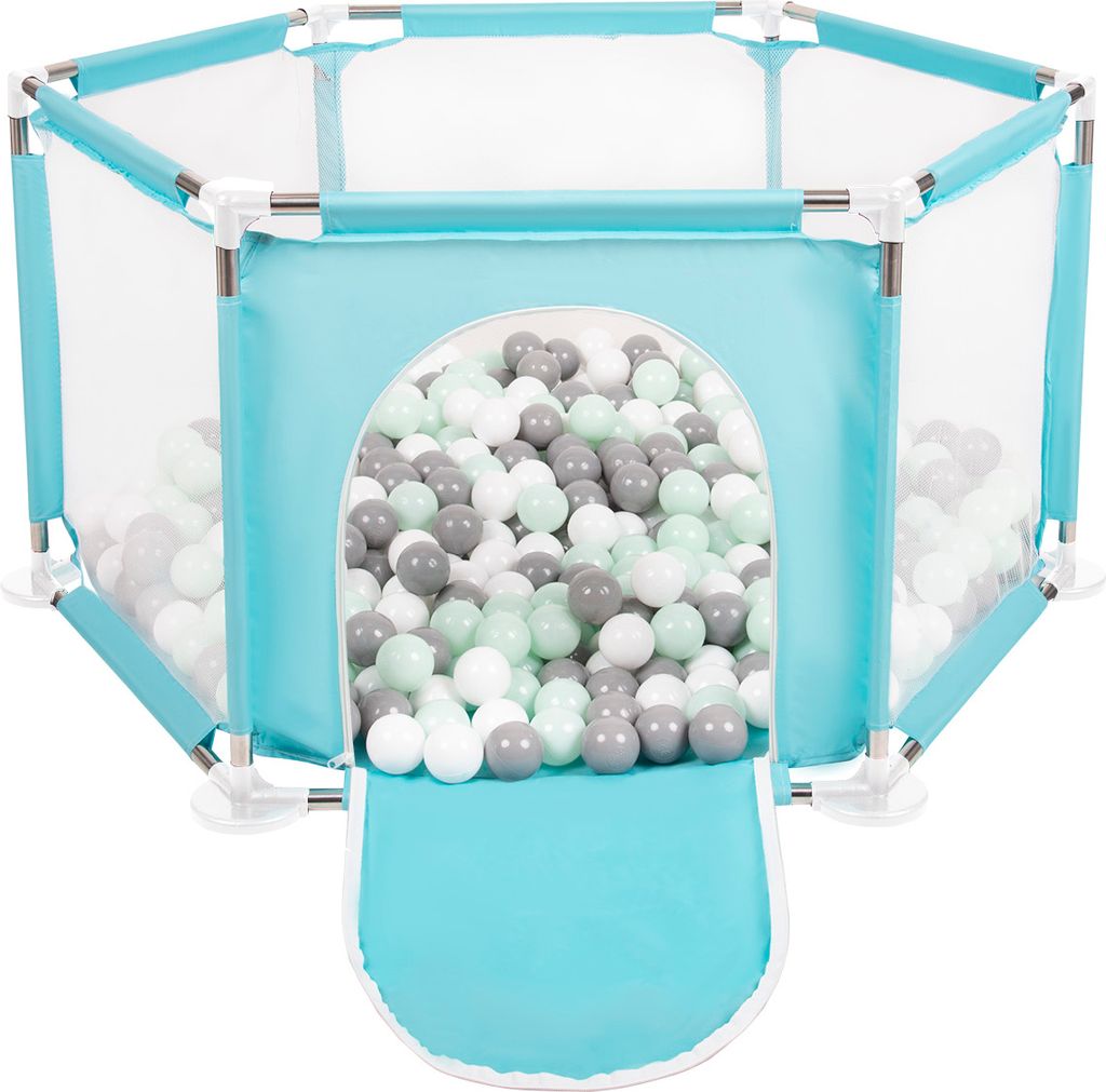 Selonis Sechseckiger Laufstall 400 Bälle ∅6cm Spielplatz Mit Bunten Bällen Laufgitter Für Babys Und Kinder