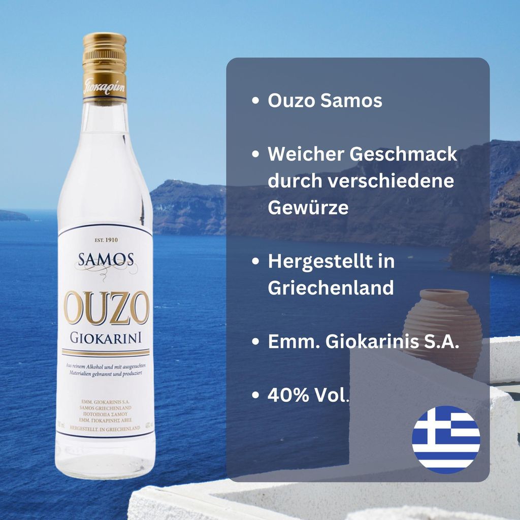 Ouzo Samos | 3x 0,7l | 40% Vol.| Aus | Kaufland.de