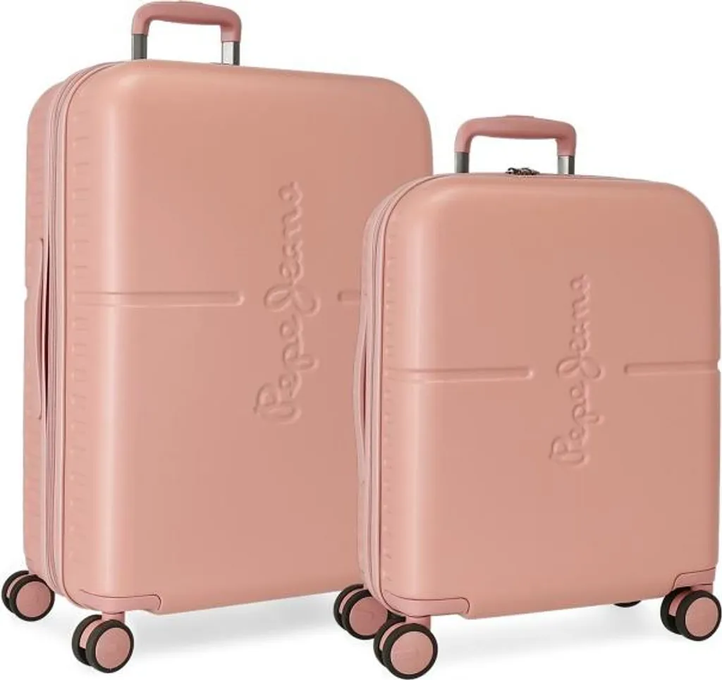 Set valises Pepe Jeans pour voyages et vacances 70cm 55cm Rosa Claro