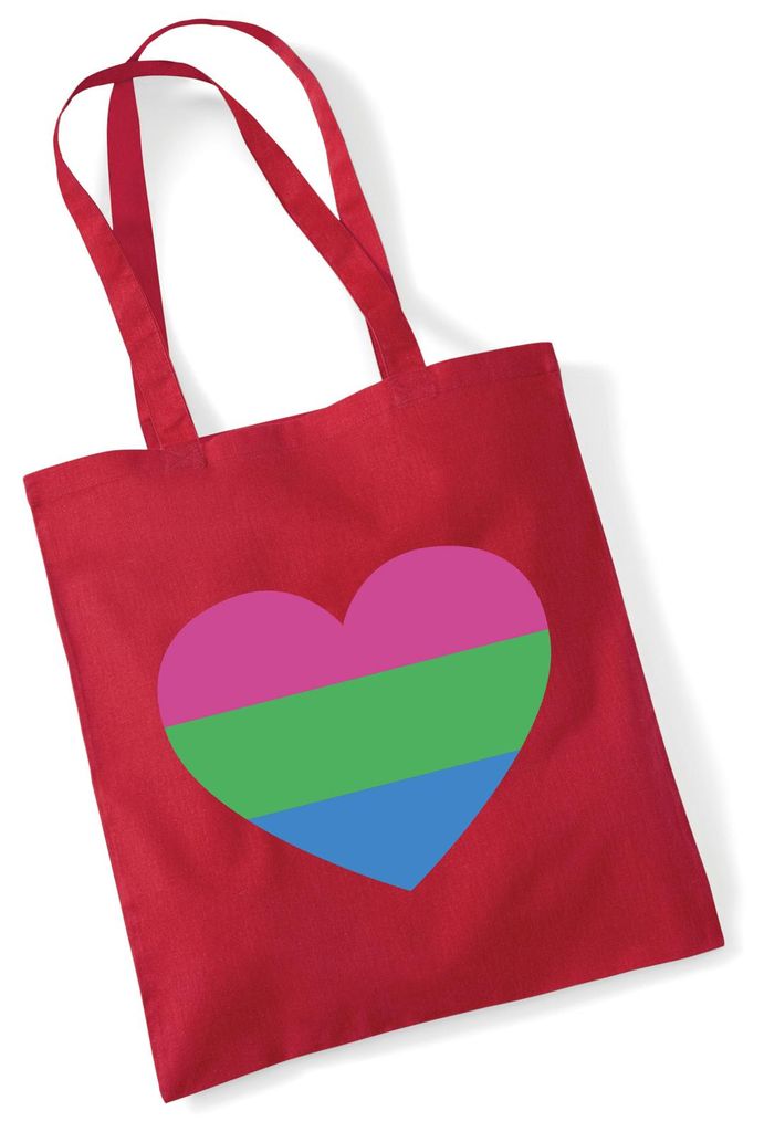 Huuraa Jutebeutel Polyuell Pride Flagge LGBTQ Herz 10 Liter Classic Red Baumwolle Tasche Geschenkidee