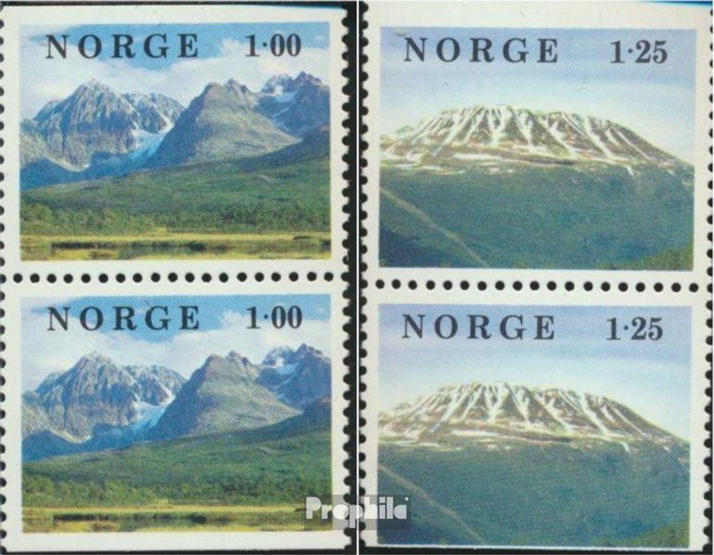 Briefmarken Norwegen 1978 Mi 771Do/Du-772Do/Du Paare Produktbild 