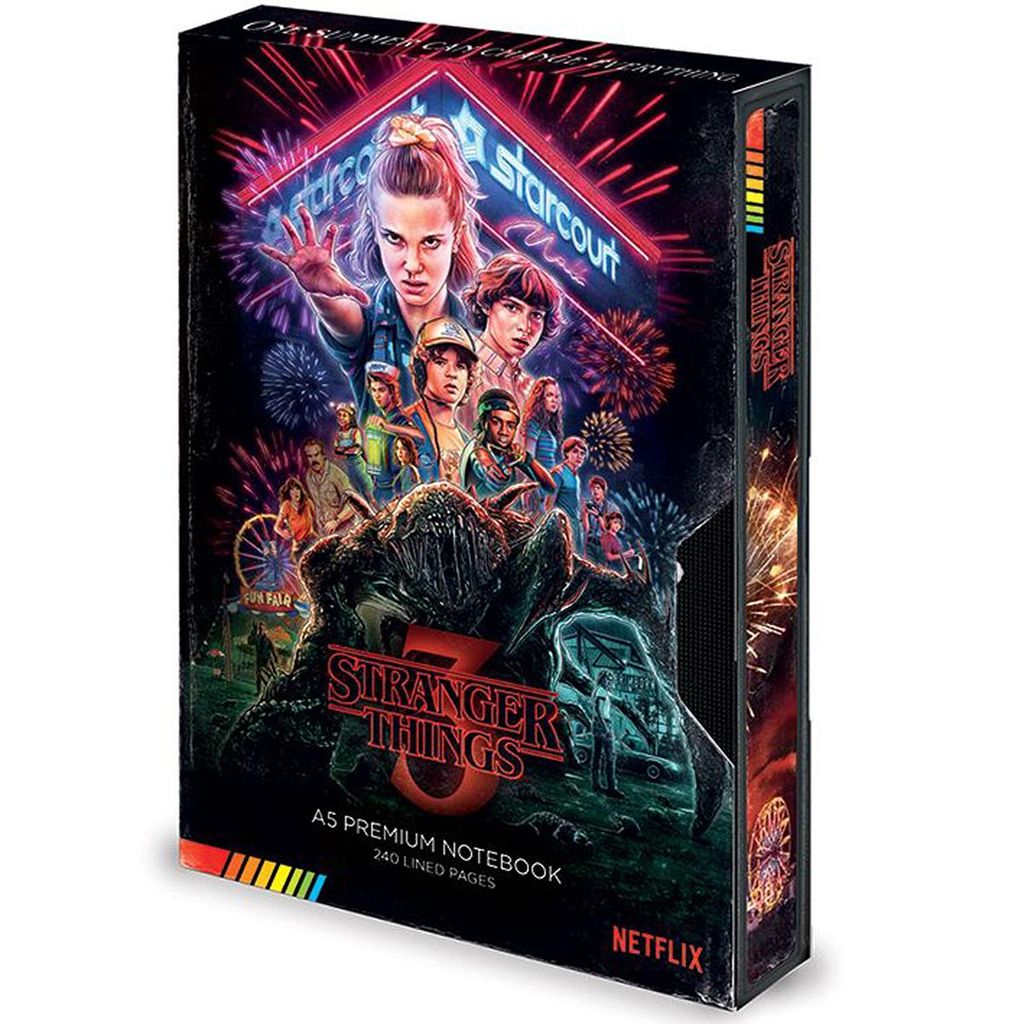 Stranger Things - VHS - Carnet de notes avec autocollants Image du produit 