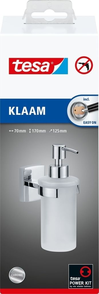 tesa klaam Seifenspender inkl. Kleber silber