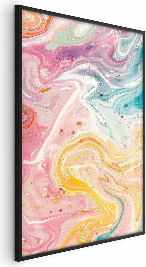 Poster Caos a colori 60x90 cm con cornice nera senza margini