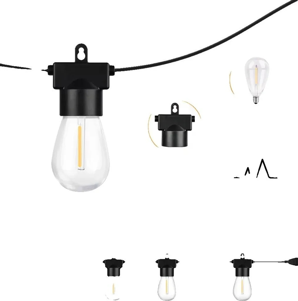Guirlande extérieure LED anti-casse 48FT : fini les ampoules brisées