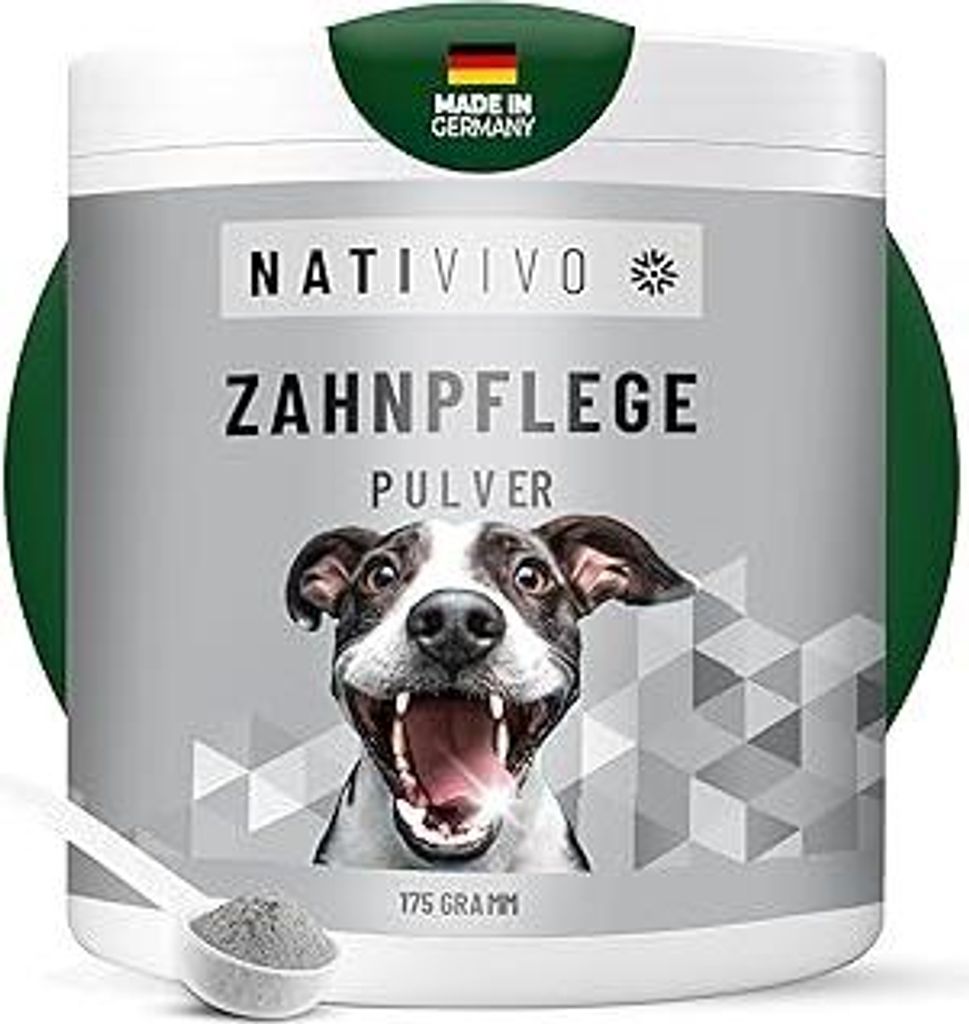 Zahnpflege Hund - Zahnsteinentferner Hund Zahnstein entfernen - Zahnpulver für Hunde Zahnpflege gegen Mundgeruch & Zahnstein - Dental Pulver für ...