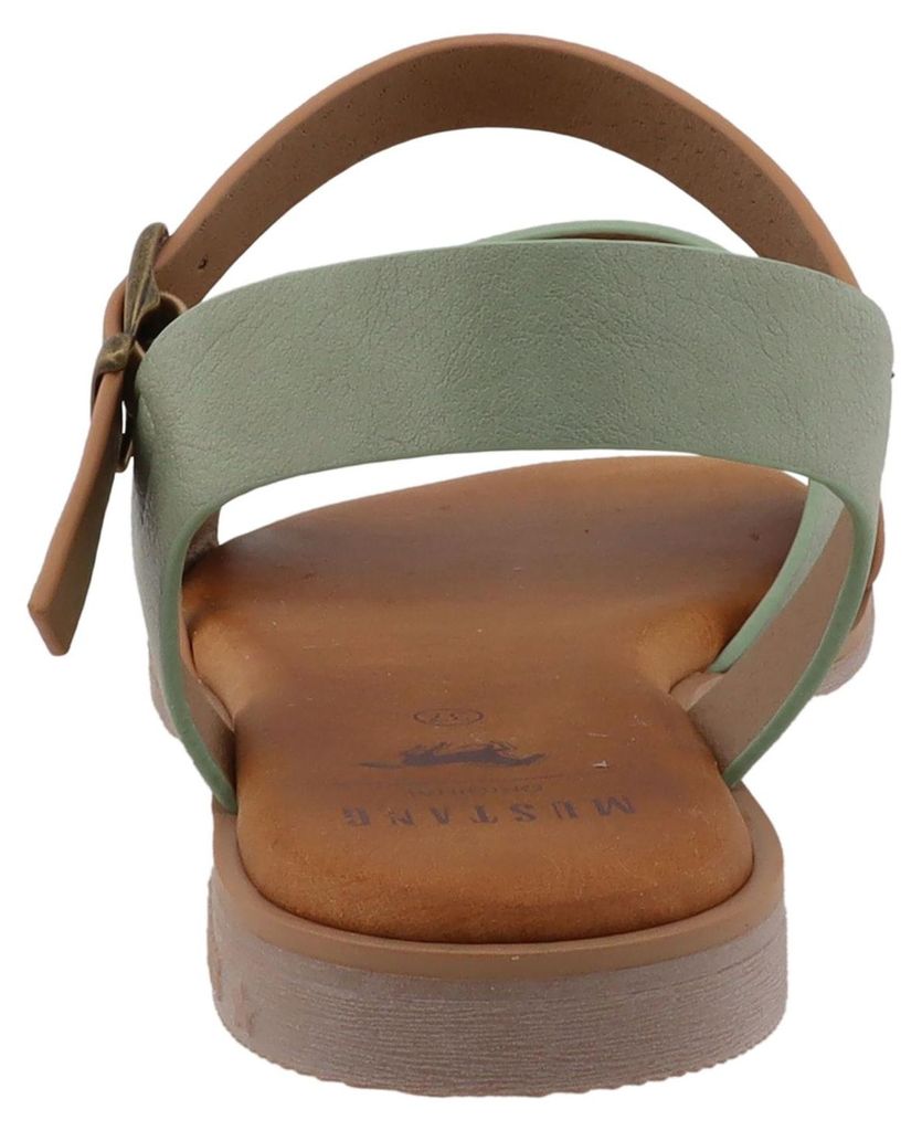 Mustang Damen Sandale Zierriemen Niete Schnalle 26M0072006, Größe:42 EU, Farbe:Grün