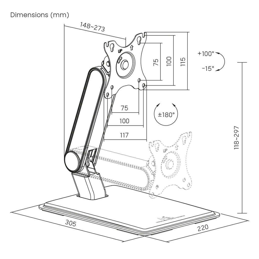 Support Écran Tactile pour Borne Interactive et Point de Vente