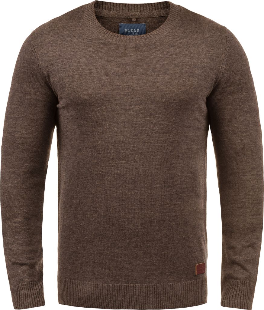 BLEND BHLars Herren Strickpullover Feinstrick Pullover mit Rundhals-Ausschnitt Baumwollmischung Regular fit