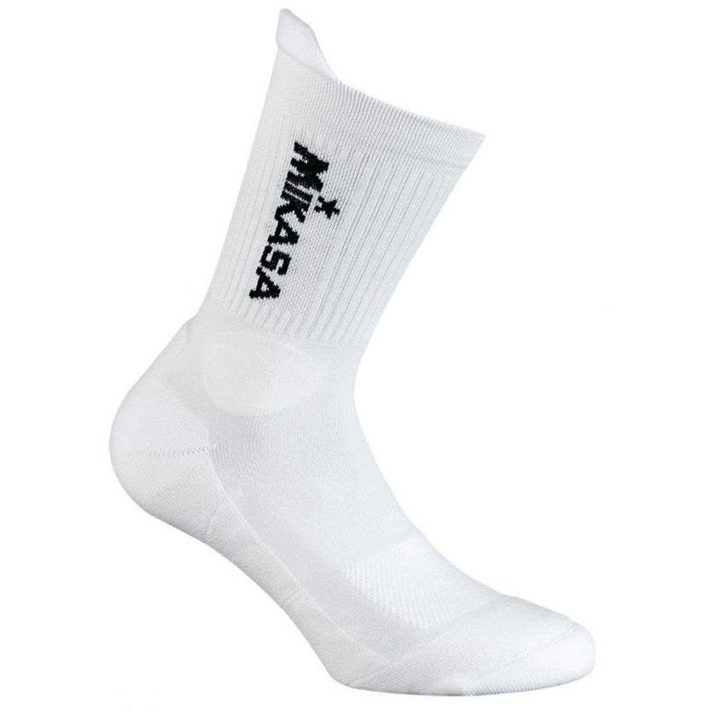 Mikasa Volleyball Halblange Socken Erwachsene weiß schwarz Produktbild 