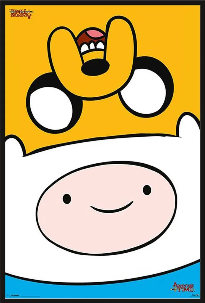 Adventure Time Affiche avec Cadre Shinsuke Maxi Interchangeable Noir