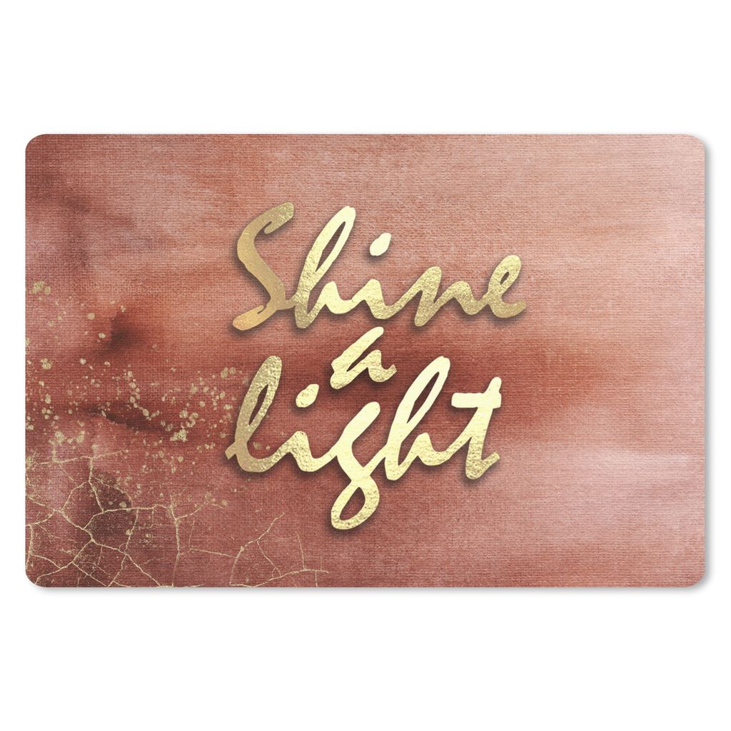 MuchoWow Mauspad Mousepad Zitate - Hell - Gold - Braun 27x18 cm - Mousepads - Maus Mat - Pad - Mausunterlage - Büroartikel - Desk Matten