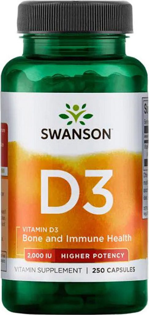 Vitamin D3 2000 IU 250 Kapseln Swanson Health Products Produktbild 