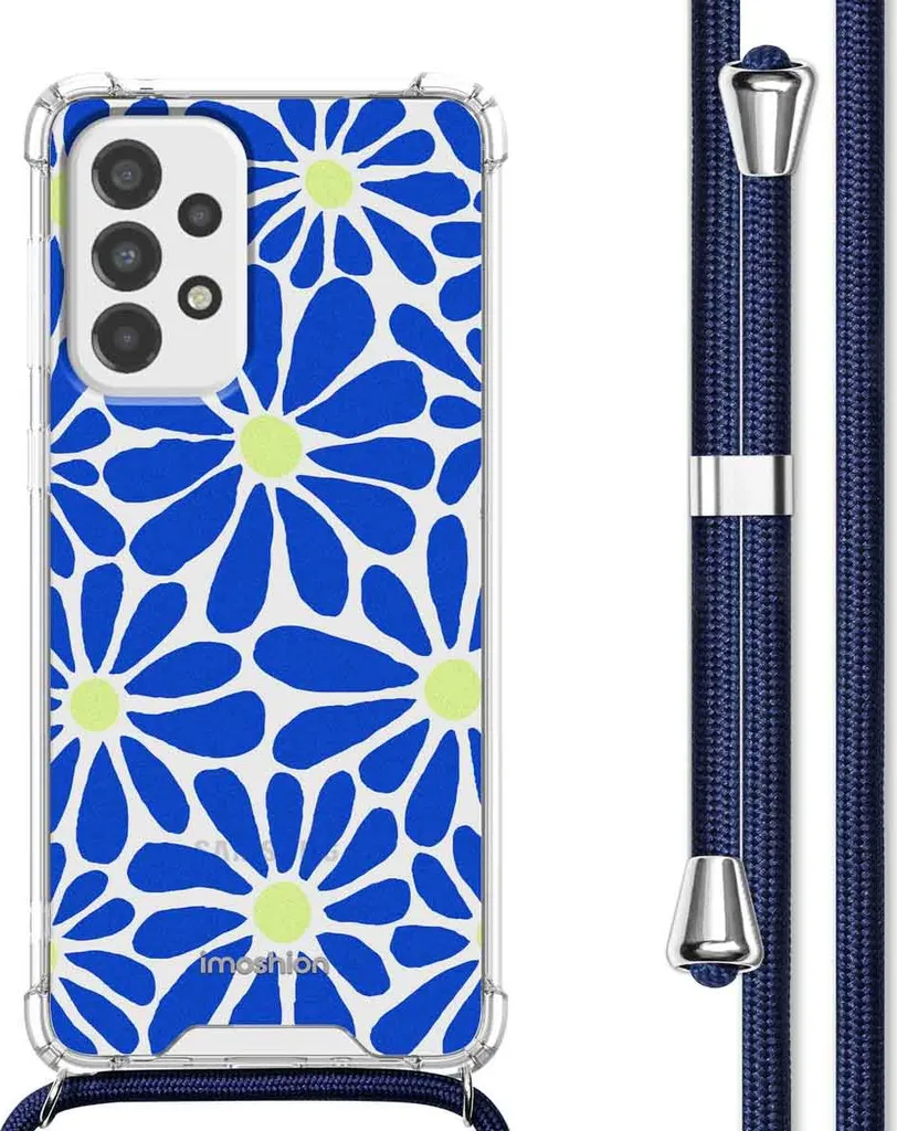 Cover Samsung A33 imoshion Cobalt Blue Flowers - Accessorio Moda 2024