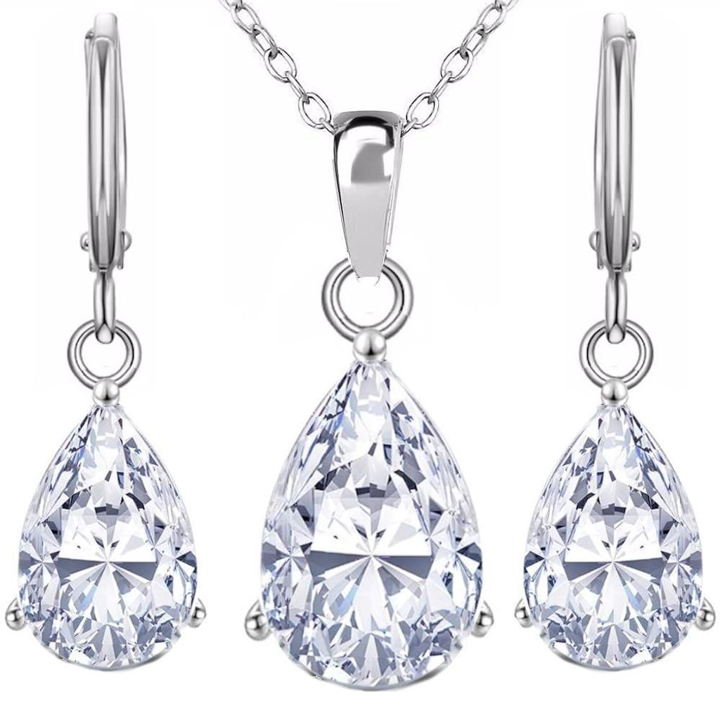 Ensemble de bijoux de mariage comprenant un collier et des Image du produit 