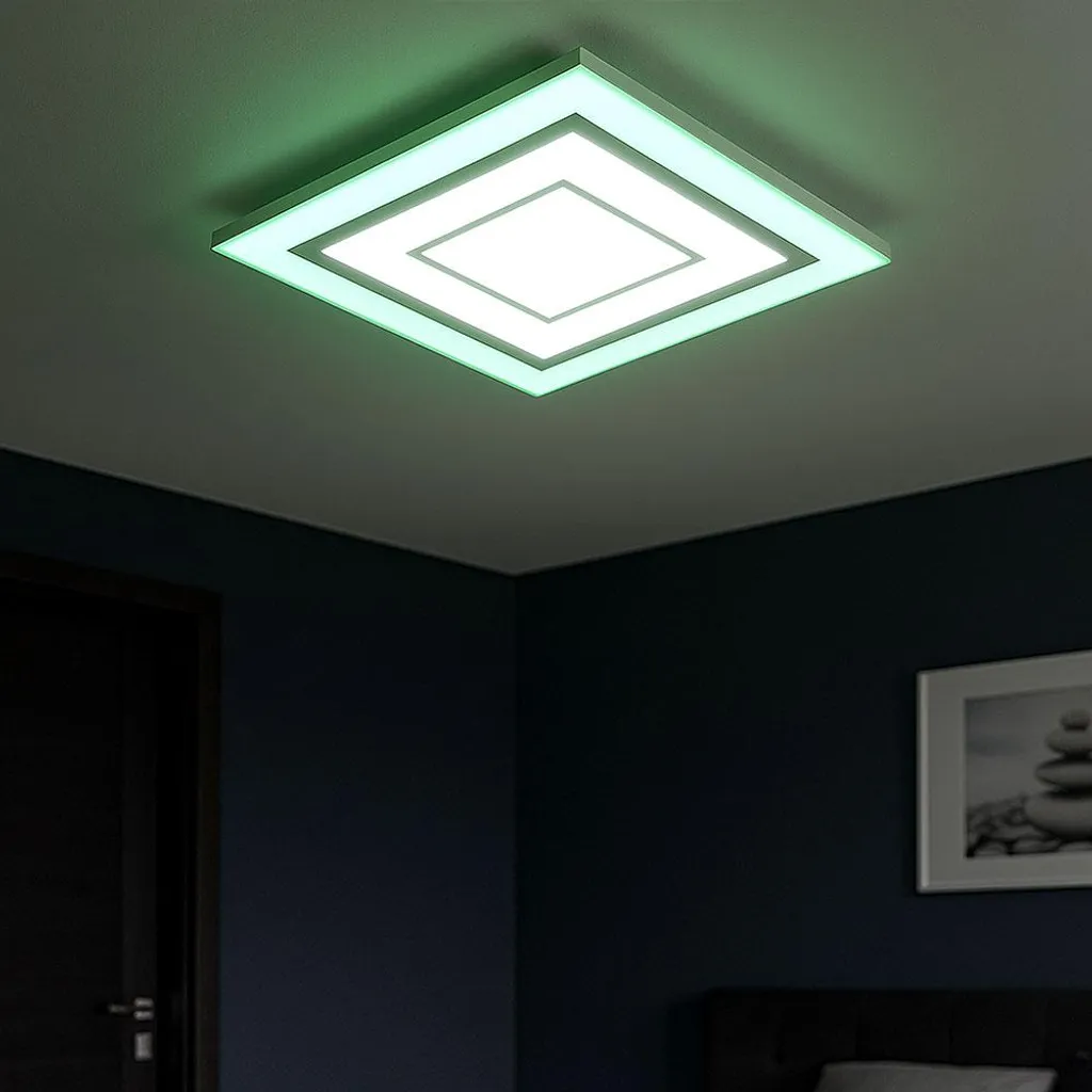 Panneau LED Plafonnier Carré 44cm Intensité Variable pour Chambre