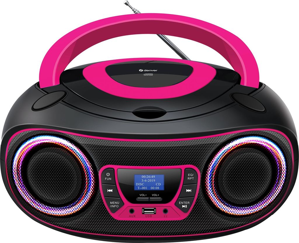 Denver TDB-212BT Boombox mit CD, Bluetooth, USB, AUX, Produktbild 