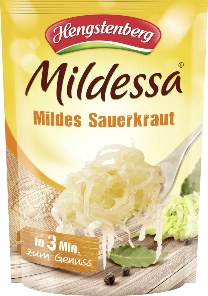 Hengstenberg Mildessa Sauerkraut, 400 g, Abtropfgewicht 350 Produktbild 