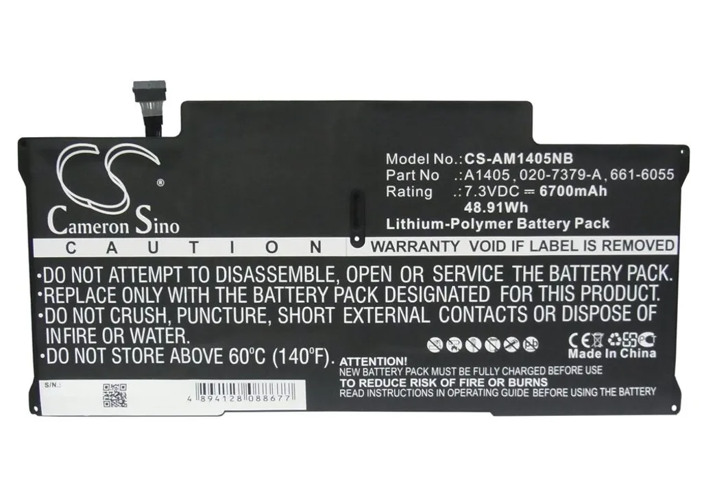 Batterie Interne Lithium pour MacBook Air 13 pouces Modèles 2011 à 2012 - 6