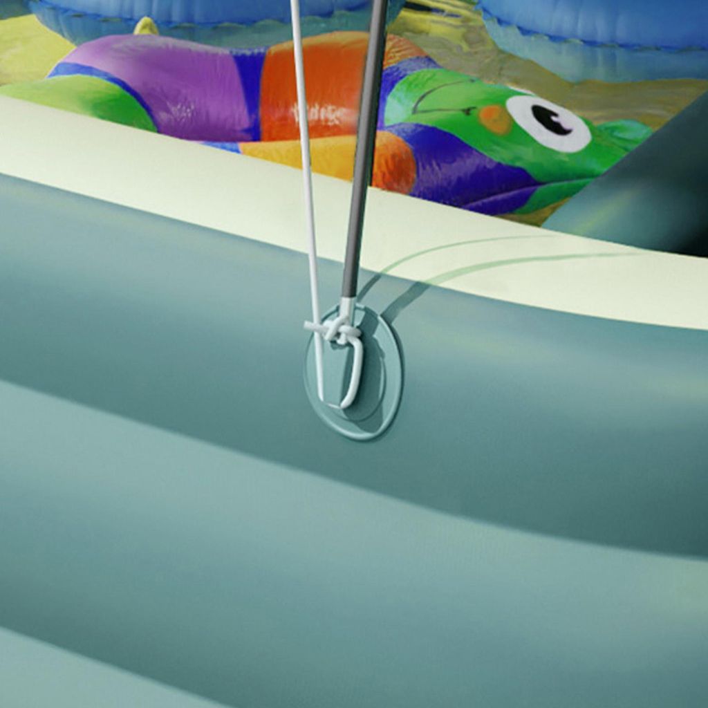 Aufblasbarer Pool, abnehmbarer Sonnenschutz, PVC, faltbar, Babyspielplatz für den Außenbereich, Grün