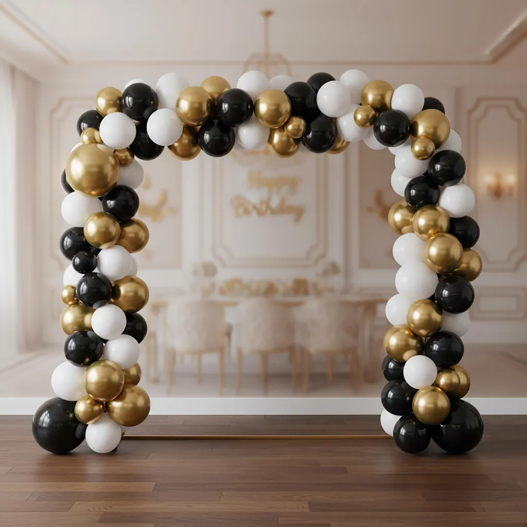 Arc en Ballons Carré Modulable en Acier Blanc pour Fêtes et Réceptions - 2