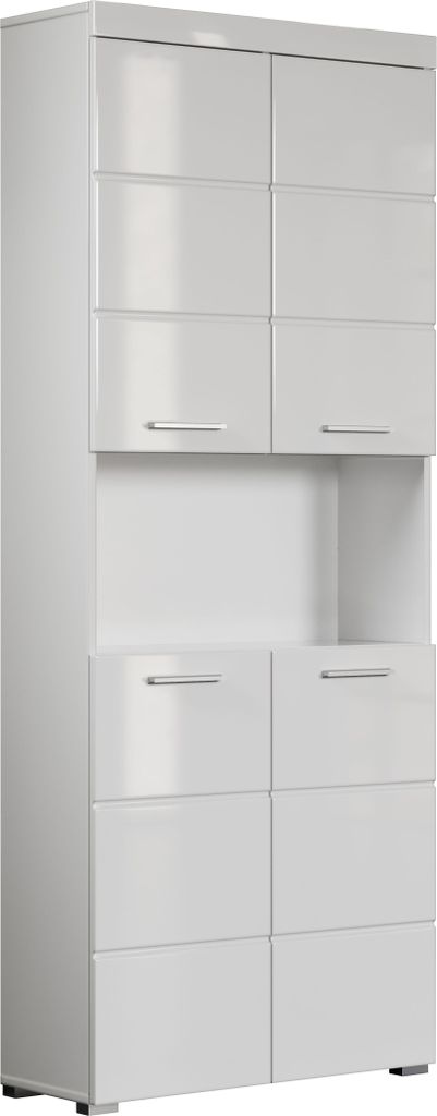 trendteam Bad Hochschrank Amanda Weiß Melamin/Weiß Produktbild 3