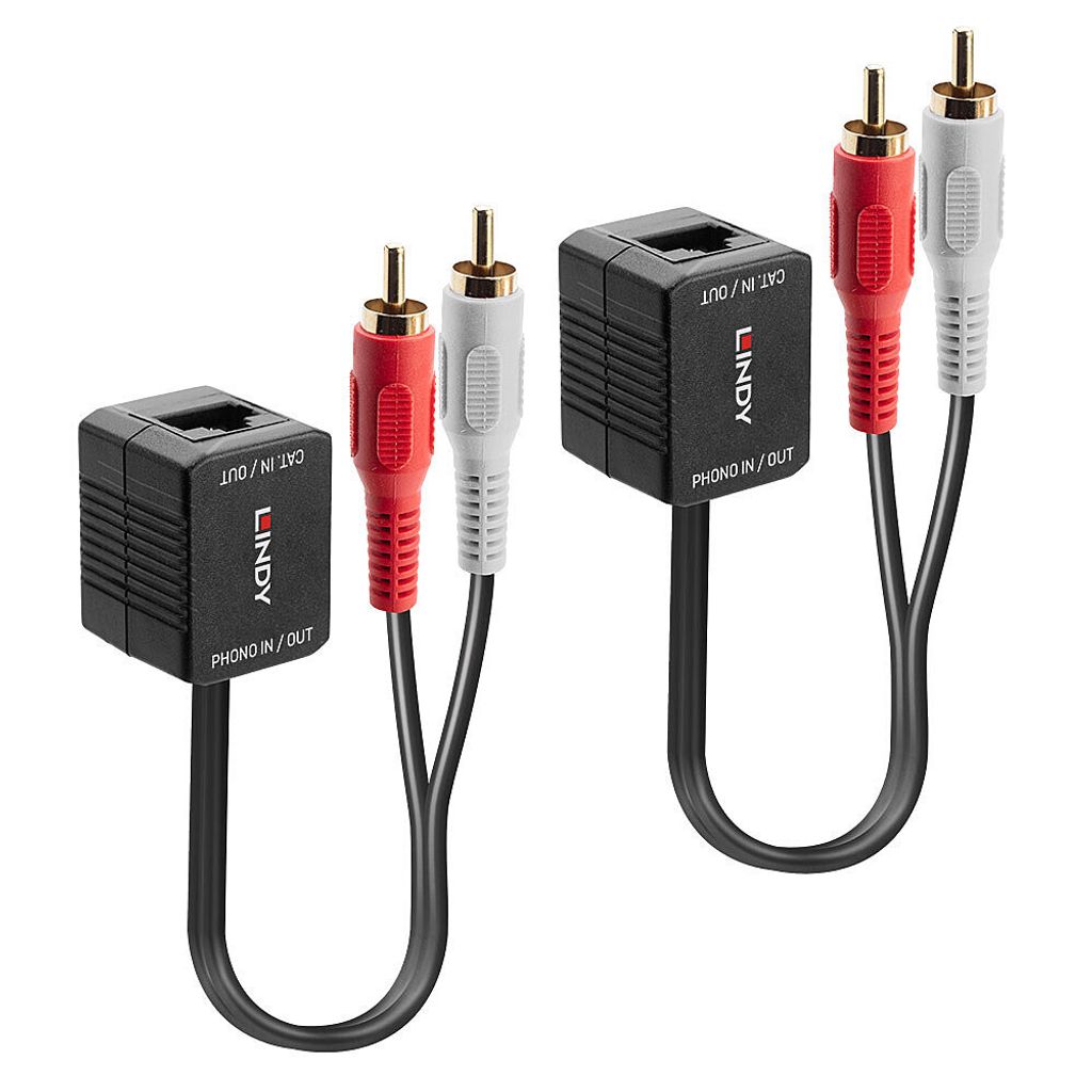Lindy 70460, Émetteur AV, 100 m, noir, rouge, blanc Image du produit 