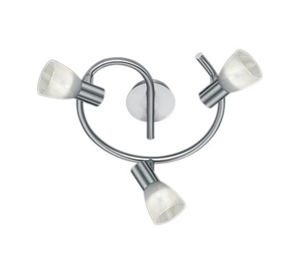 Lampada Soffitto 3 Luci Levisto Trio Leuchten Vetro Alabastro