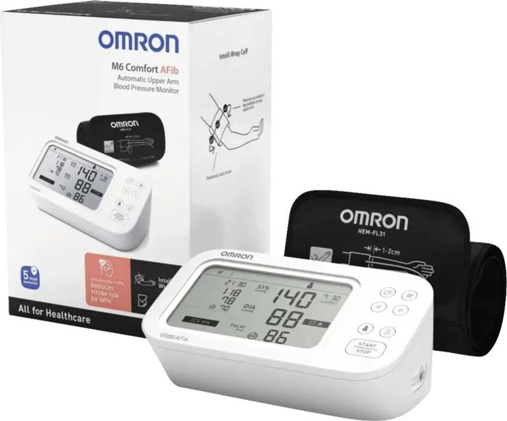 Omron M6 COMFORT AFIB Oberarm-Blutdruckmessgerät