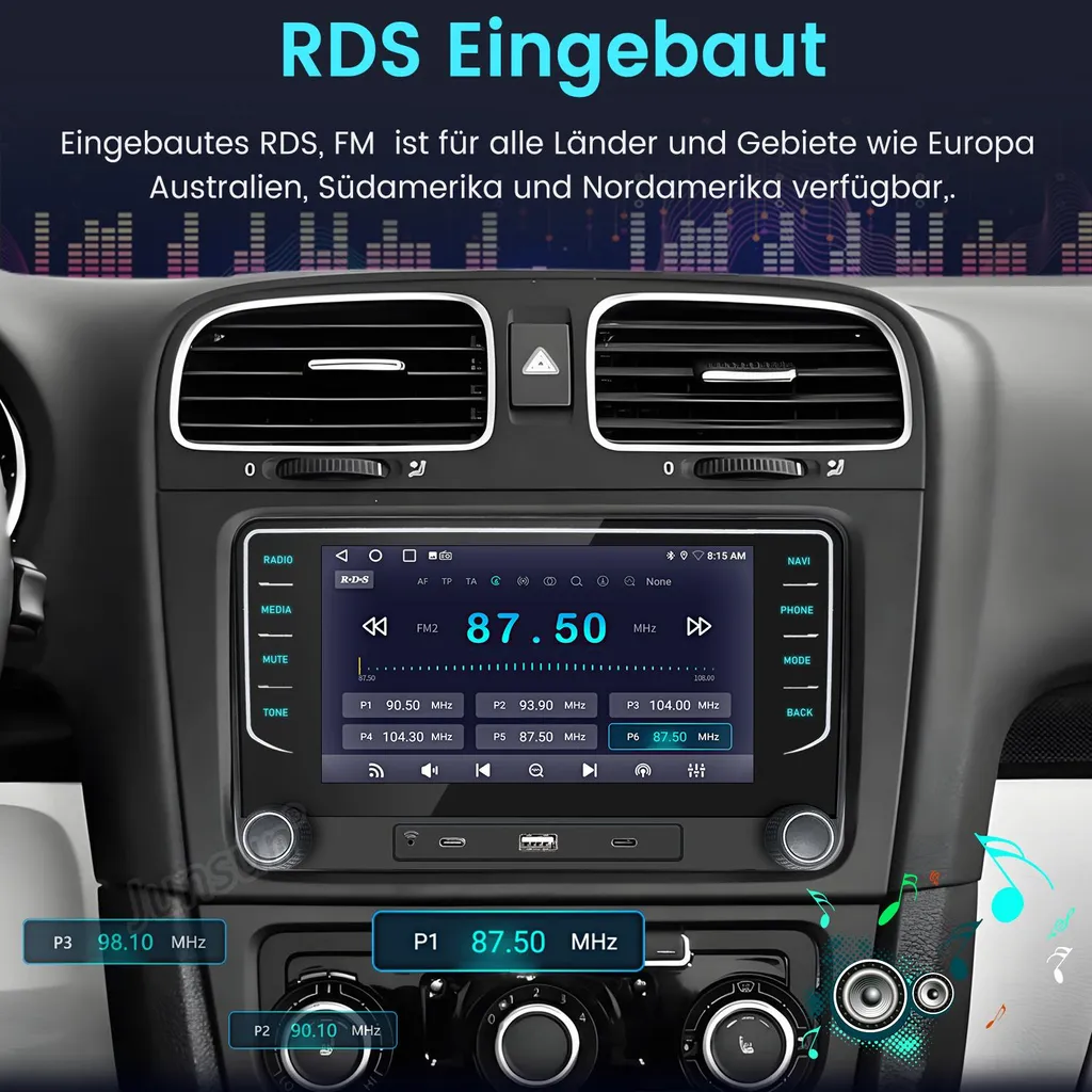 Offerta Autoradio Android 128GB VW Golf Passat CarPlay Wireless GPS - 5