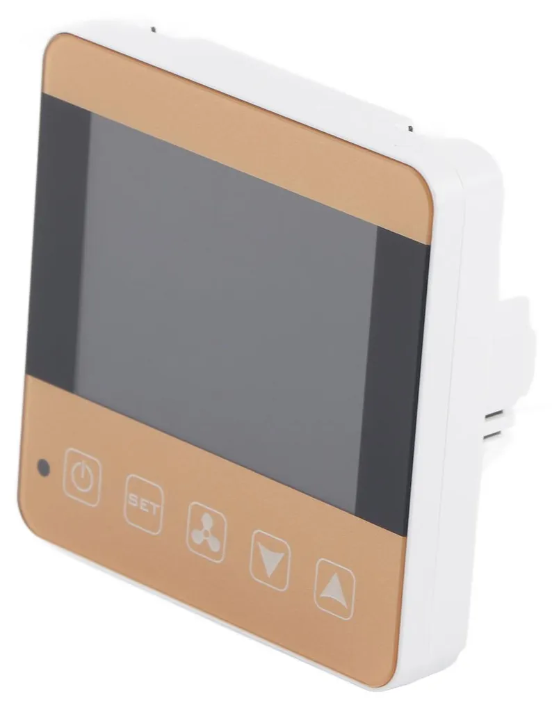 Thermostat intelligent à écran LCD rétroéclairé blanc pour ventilo