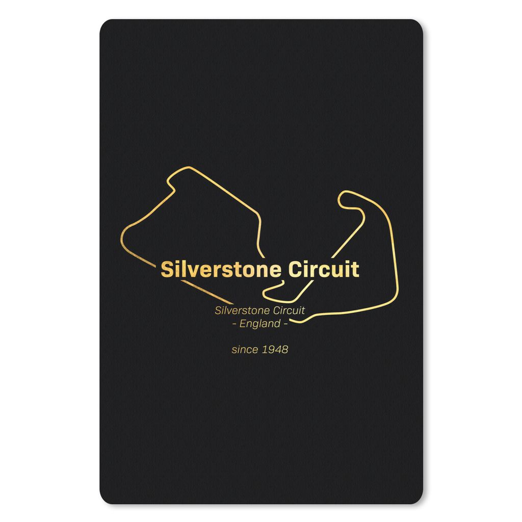 MuchoWow Mauspad Mousepad England - Formel 1 - Rennstrecke 40x60 cm - Mousepads - Maus Mat - Pad - Mausunterlage - Schreibtisch Accesoire