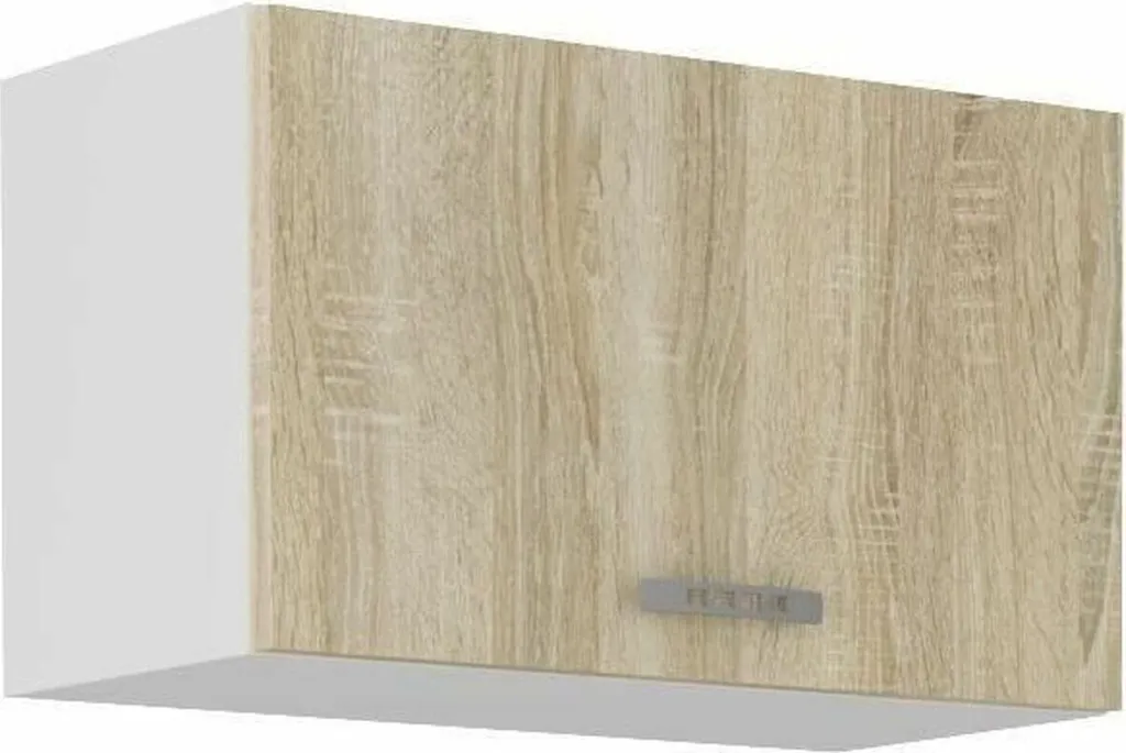 Meuble haut de cuisine pour hotte SARA L60 cm décor chêne Sonoma élégant