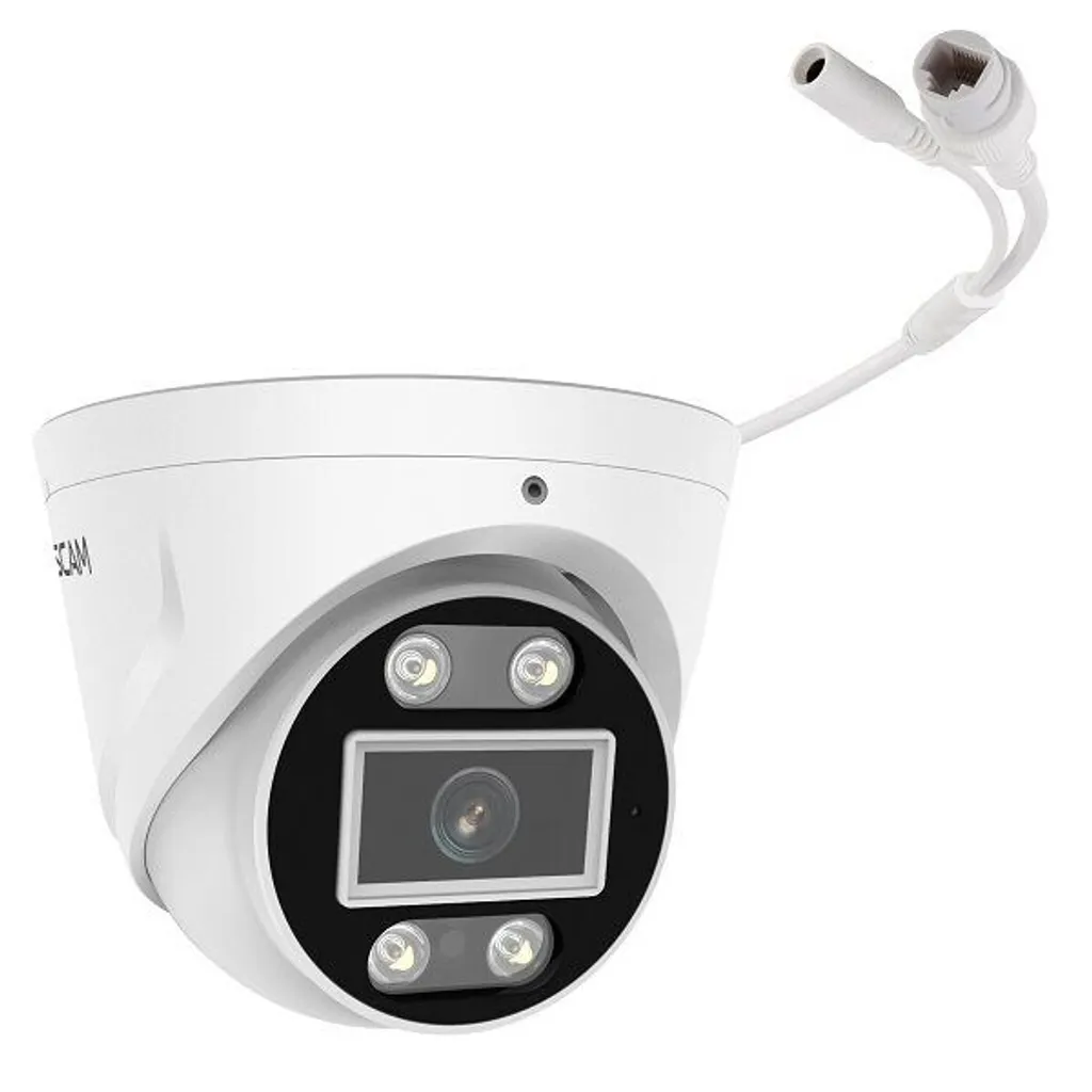 Foscam T5EP Caméra PoE 5MP avec Vision Nocturne et Détection IA - Blanc Pur