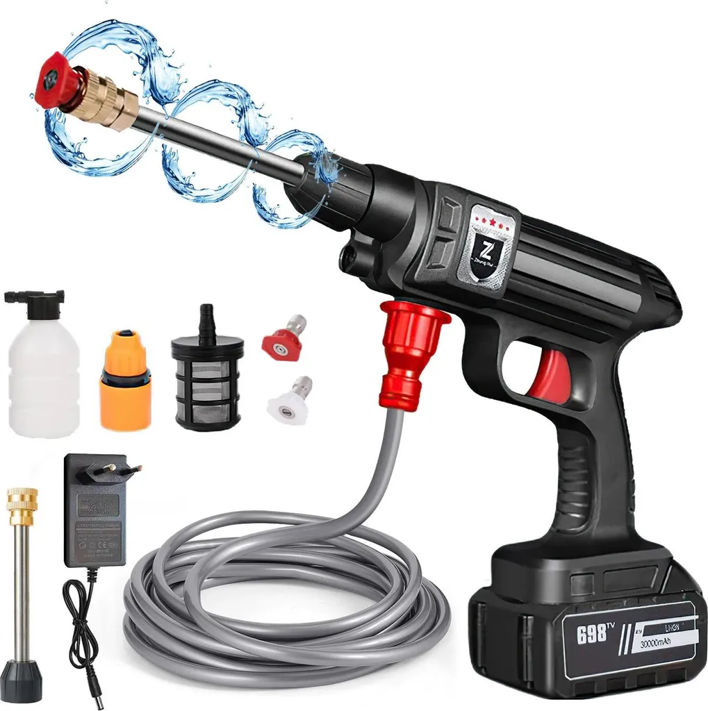 Nettoyeur haute pression autonome pour lavage voiture partout sans fil